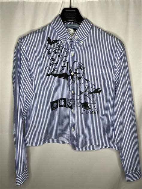 Prada Comic Striped Button